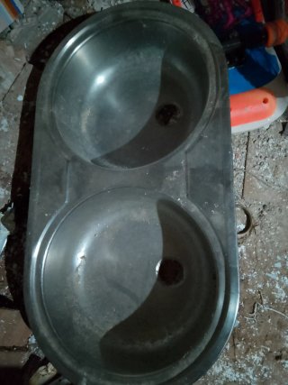 Lavabo doble de inox
