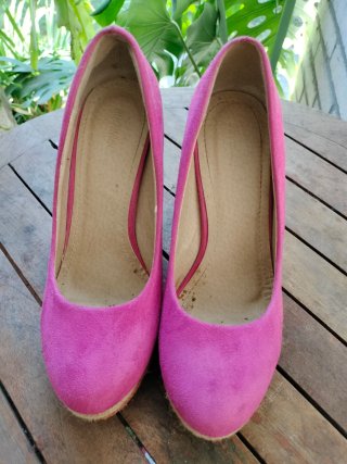 Zapatos plataforma rosa Buonarotti