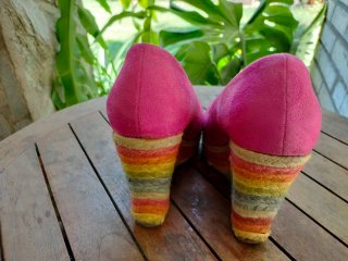 Zapatos plataforma rosa Buonarotti