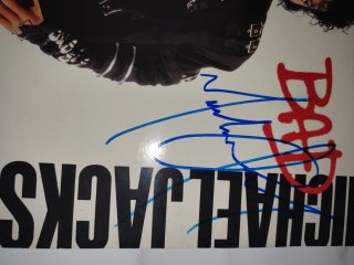Michael Jackson Bad, AUTÓGRAFO, FIRMADO A MANO.