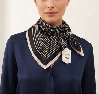 Foulard Armata di Mare 70x70 Nero Beige