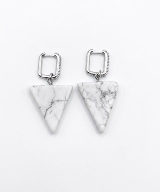 Pendientes nuevos howlita piedras
