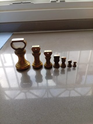 Antiguo juego de pesas Inglesas