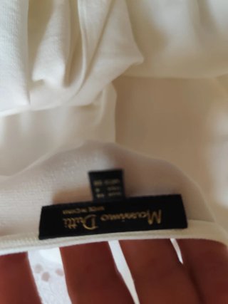 Blusa Massimo Dutti Blanca Manga Larga.