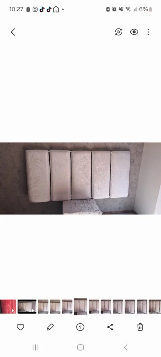 Cabecero de tela blanca efecto agua nuevo