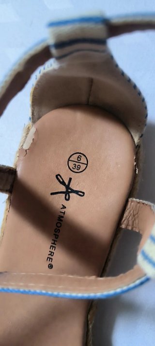 Sandalias Atmosphere Talla 39 Rayas Azul