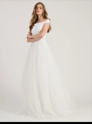Precioso vestido de novia marfil talla L
