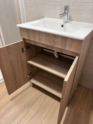 Mueble de baño con lavabo 60x45x80 dos puertas