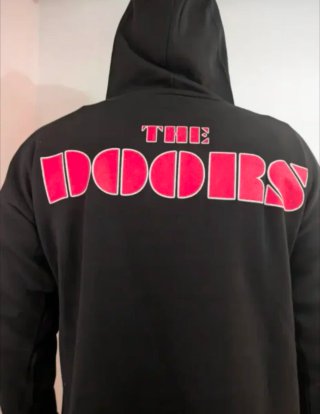 SUDADERA NEGRA CON CAPUCHA - THE DOORS - TALLA XL