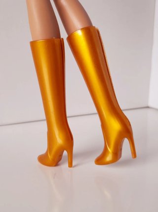 stivali Barbie dorati