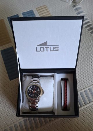 Reloj Lotus Multifunción Azul y Plateado