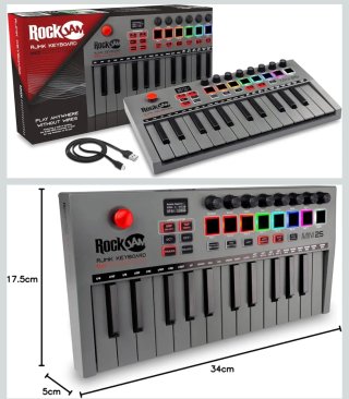 Teclado MIDI Rockjam 25 con Pads