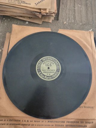 Discos gramófono C.I.E. Inglés, Francés y Aleman