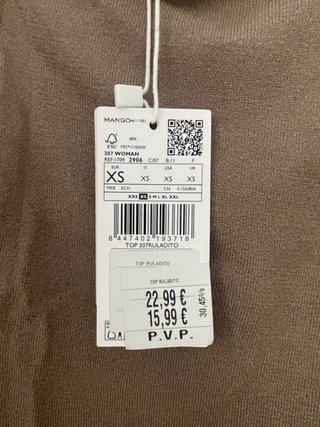 Top asimétrico marrón tirante detalle XS