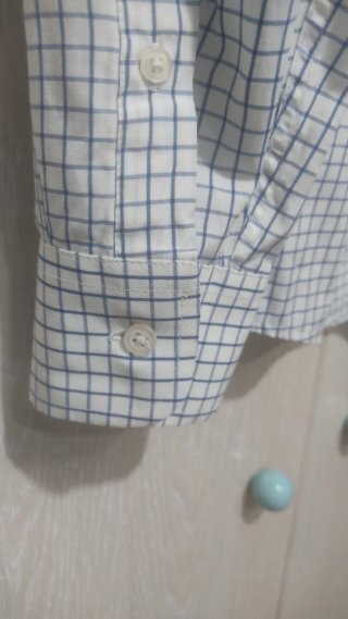 Camisa de cuadros hombre azul y blanca