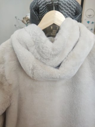 Cazadora peluche beige talla s