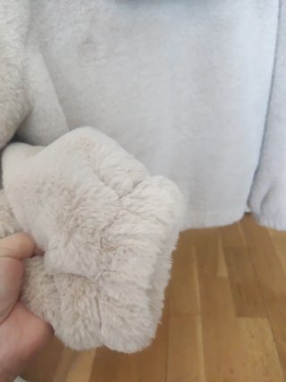 Cazadora peluche beige talla s