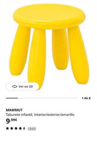 Taburete infantil MAMMUT amarillo