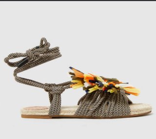 Sandalias Bimba y lola planas cordón romana T. 37