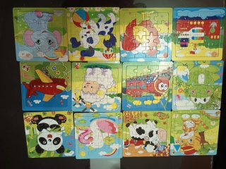 12 Puzzles Infantiles Madera