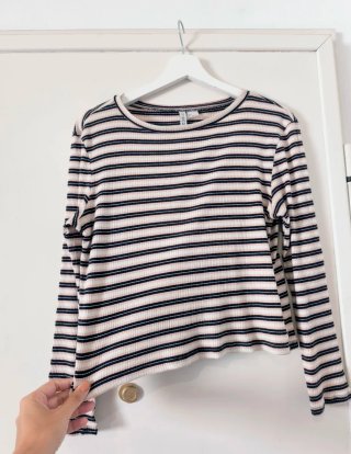 Camiseta H&M rayas manga larga L