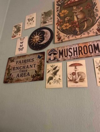 Decorazione murale vintage sole e luna