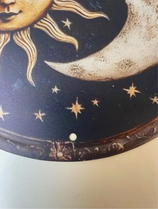 Decorazione murale vintage sole e luna