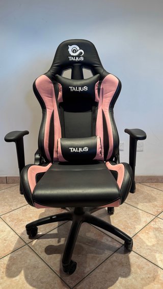 Silla Gaming Talius negra y rosa