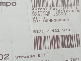 Bmw 96786 deflector izquierdo 51717422970 serie x4
