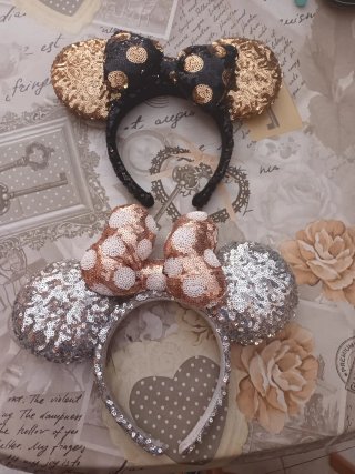 Diademas lentejuelas Negra/Dorada y rosa/plata