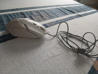 Ratón Gamer Blanco LED