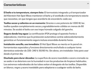 Radiador Secatoallas Infrarrojos Klarstein 1000W