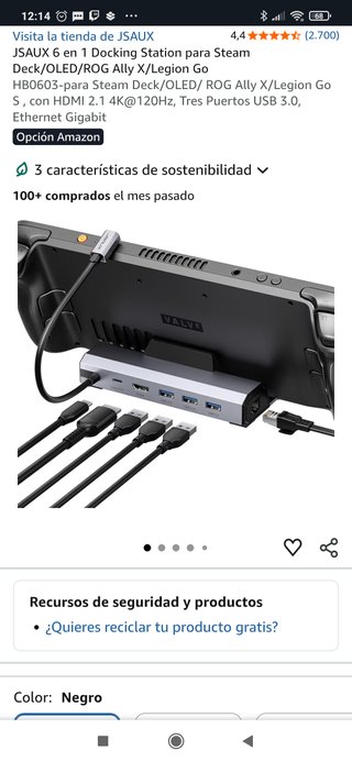 Steam Deck LCD 250GB + 512GB esterno