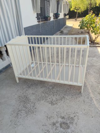 Cuna madera blanca 124x68cm