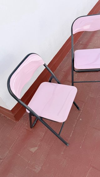 Sillas plegables rosas (pack de 3) 10 EUROS UNIDAD