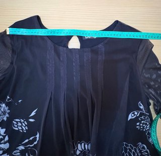Blusa Desigual Negra Talla M Flores