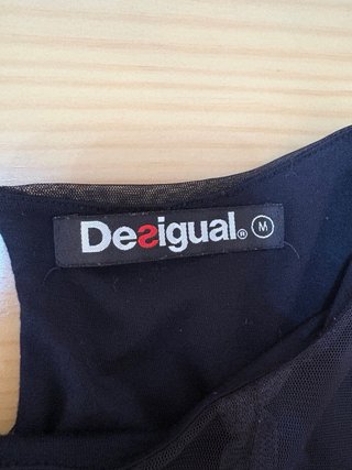 Blusa Desigual Negra Talla M Flores