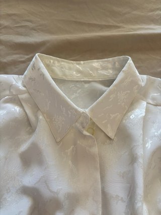 Camicia elegante satinata bianca