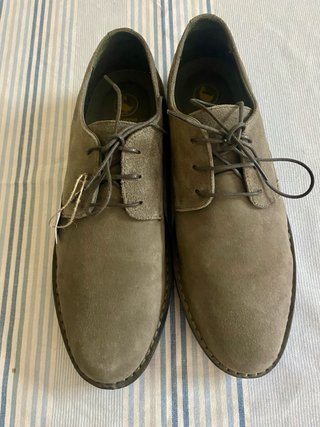 Zapatos El Ganso Cordones Verde/Gris