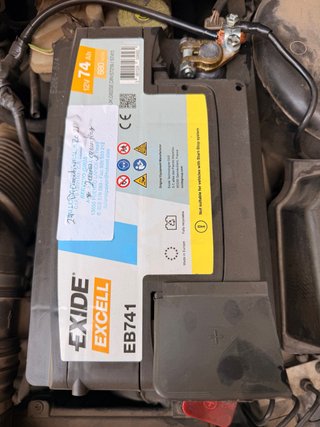 Batería EXIDE EXCELL EB741 12V 74Ah Peugeot 206