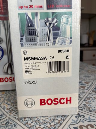 Batidora Bosch Mixxo Inalámbrica Li-Ion