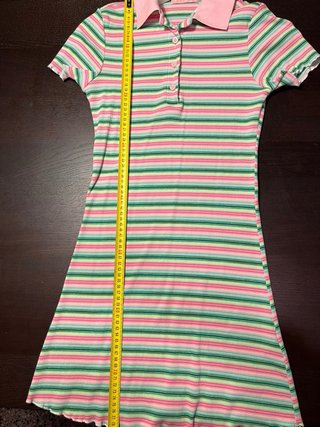 Vestido polo corto a rayas