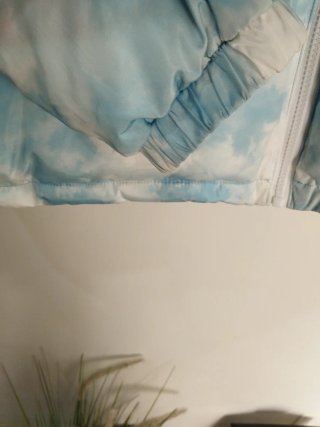 Plumas azul y blanco