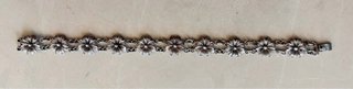 Pulsera Plata Auténtica Flores y Libélula 18cm
