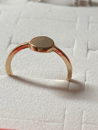 Anillo Acero Dorado Círculo 18mm