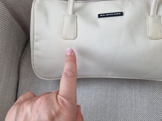 Borsa a spalla Balenciaga beige