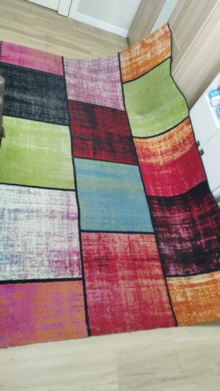 Alfombra multicolor patchwork 220x160