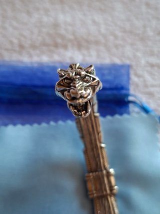 Esclava Vikingo Cabeza dragon Plata