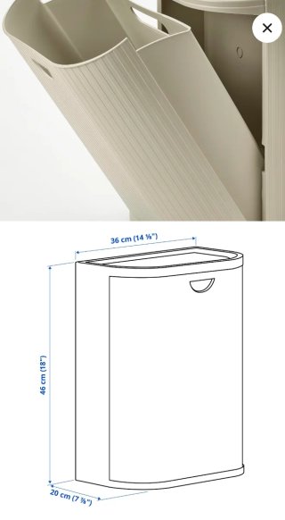 Cubo basura apilable IKEA gris