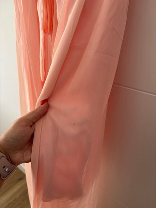 Vestido fiesta rosa palo estilo griego